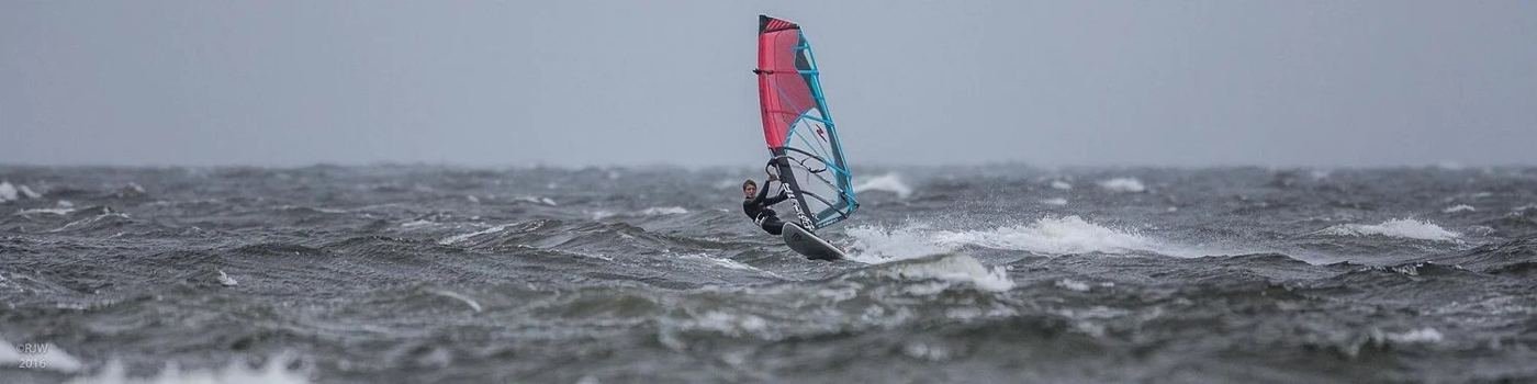 A youth camp rider on a Tiree wave